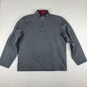 BONOBOS Sweater Mens‎ XL Dark Gray Charcoal Quarter Zip Sweatshirt